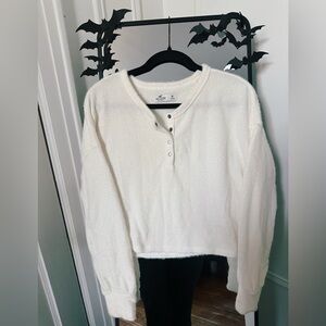Hollister Soft Cream Henley Long Sleeve – Women’s Size M